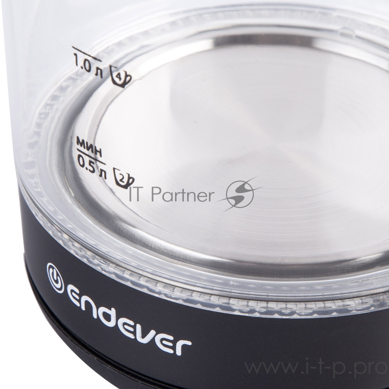 Чайник электрический Endever KR-303G, емкость 1,7л, корпус из зак.стекла, мощность 2200Вт, напряжение 220-240В