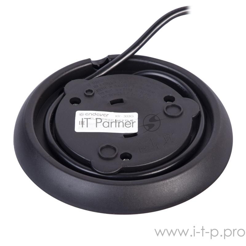 Чайник электрический Endever KR-303G, емкость 1,7л, корпус из зак.стекла, мощность 2200Вт, напряжение 220-240В