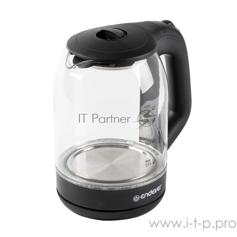 Чайник электрический Endever KR-303G, емкость 1,7л, корпус из зак.стекла, мощность 2200Вт, напряжение 220-240В