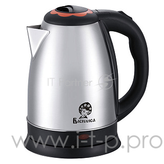 Чайник ВАСИЛИСА Т30-2000 нерж. черный c коралловым