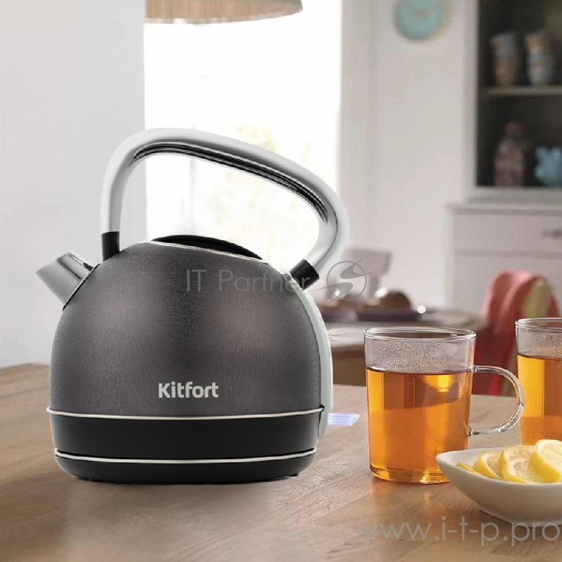 Чайник Kitfort КТ-696-4 черная кожа