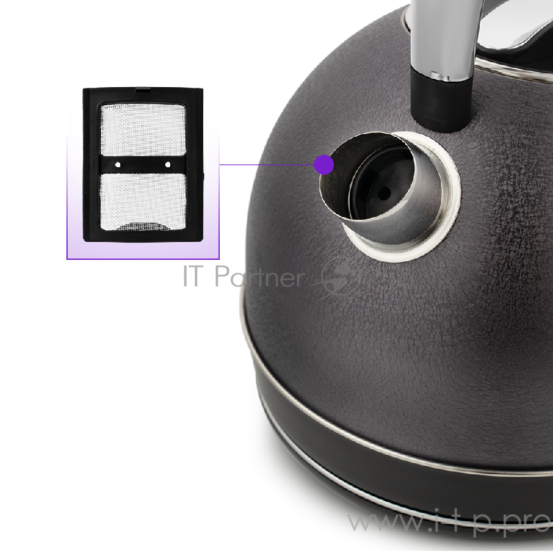 Чайник Kitfort КТ-696-4 черная кожа