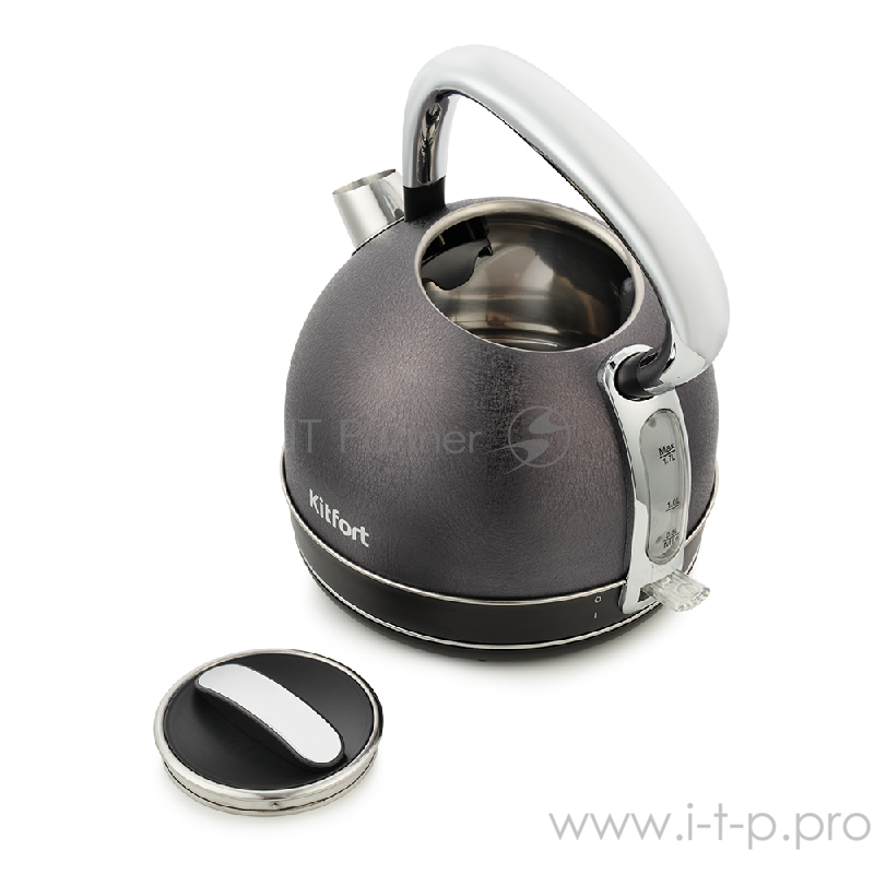 Чайник Kitfort КТ-696-4 черная кожа