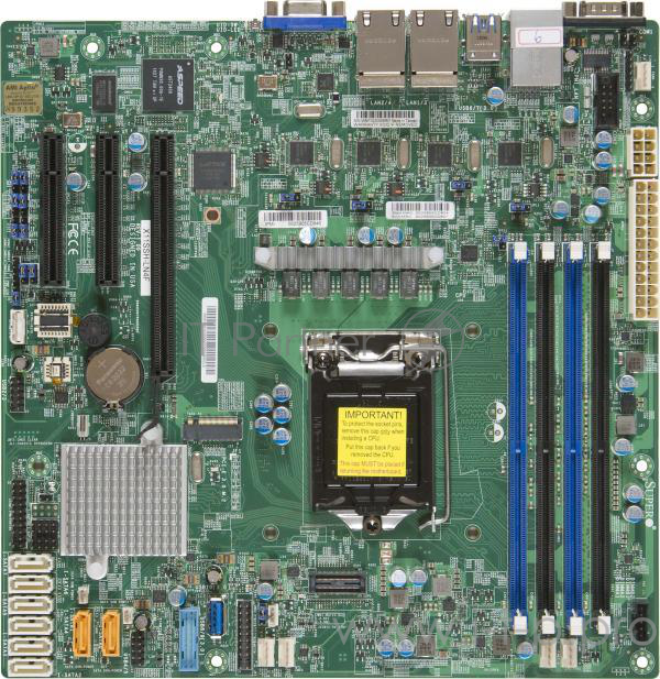 Материнская плата Supermicro MBD-X11SSH-LN4F-O, Soc-1151 iC236 mATX 4xDDR4 8xSATA3 SATA RAID i210AT 4xGgbEth Ret