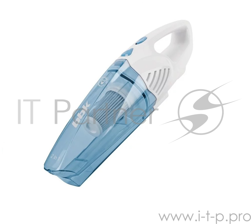 Пылесос BBK BV2526 черный/синий Вертикальный беспроводной пылесос 2 в 1, Литий-ионный аккумулятор напряжением 18,5 В и емкостью 2200 мАч, Объем пылесборника 0,75 л, Фильтр тонкой очистки HEPA, Работа от аккумулятора до 25 мин, Время зарядки до 4 часо