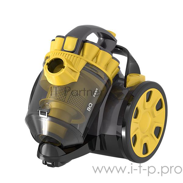 Пылесос BQ VC1805C Серый-ЖелтыйПылесосы с контейнером для пыли Емкость пылесборника 2,0 л Макс. потребляемая мощность 1800 Вт Максим. мощность всасывания 380 Вт Тип уборки сухая Пылесос с технологией «Циклон» Управление на корпусе Металлическая, хром