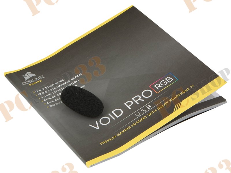Гарнитура Corsair VOID PRO RGB USB CA-9011154-EU, серо-черный (USB)