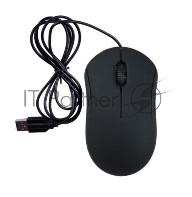 Мышь RITMIX ROM-111 Black. Проводная оптическая светодиодная