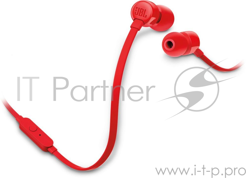 JBL T110 Наушники-гарнитура (вкладыши), красный