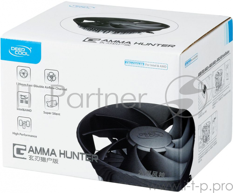 Устройство охлаждения(кулер) Deepcool GAMMA HUNTER Soc-FM2+/AM2+/AM3+/1150/1151/1 3-pin 21dB Al 95W 252gr Ret