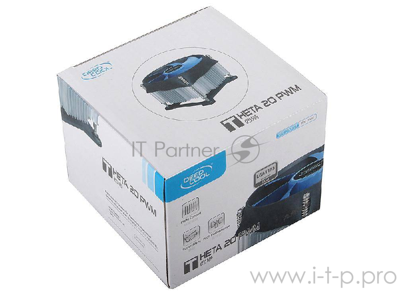 Устройство охлаждения(кулер) Deepcool THETA 20 PWM Soc-1150/1155/1156/ 4-pin 17.8-32.5dB Al 375.5gr Ret