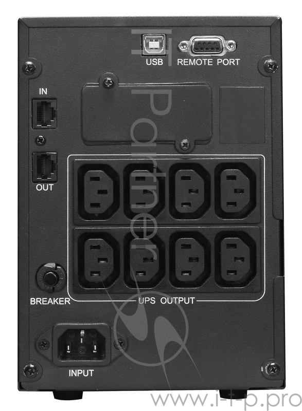 Источник бесперебойного питания Powercom Источник бесперебойного питания Powercom SMART KING PRO+, Интерактивная, 1000 ВА / 800 Вт, Tower, IEC, LCD, Serial+USB, USB, SmartSlot