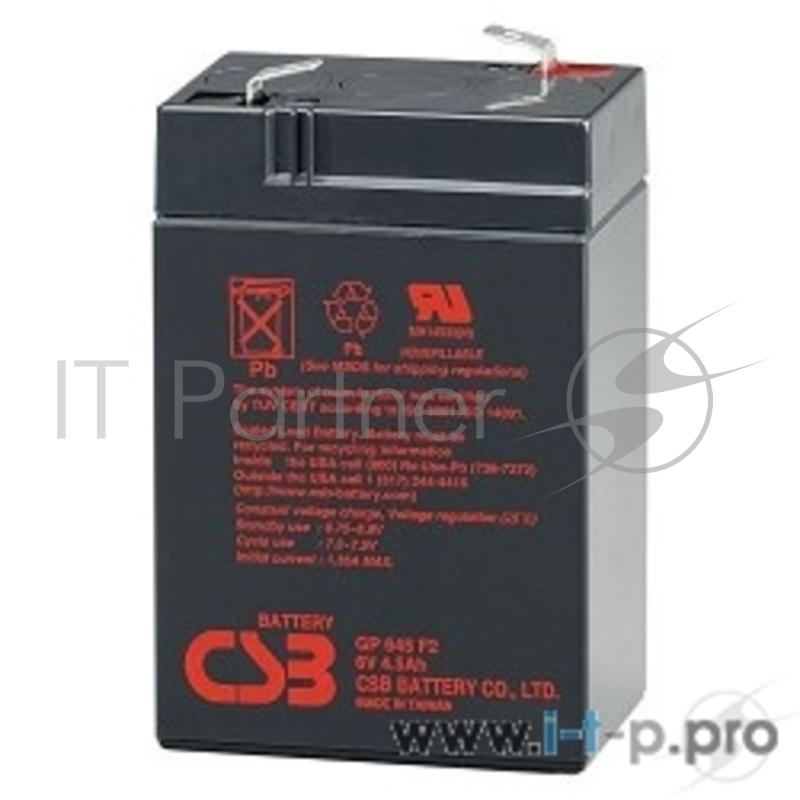 Батарея CSB GP 645 (6V, 4.5Ah)