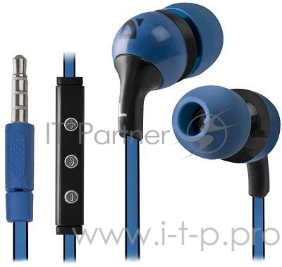 Наушники Defender Pulse 452 синий, для Android, вставки 63452