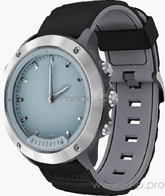 Смарт-часы GEOZON Hybrid Black (Black + gray strap)