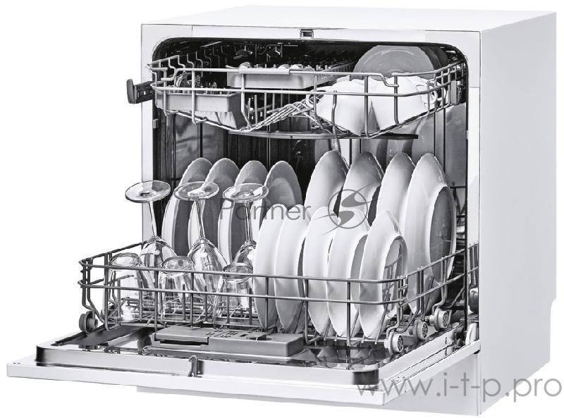 Посудомоечная машина Candy CDCP 8E072 , 8 комплектов, AAA, таймер отсрочки старта, LED подсветка, расход 8л, белая