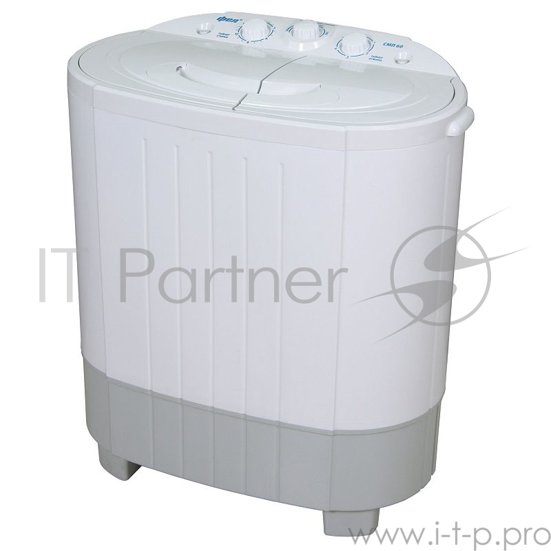 Стиральная машина ФЕЯ СМП-60Н (с насосом) 6,0 кг(( Ш х В х Г) 69х76х42,5см. Загрузка белья 6,0 кг для стирки / 5,5 кг отжим. Скорость отжима 1300 об/мин. Управл-е механическое. Режим стирки нормальный/деликатный. Сливной насос.)