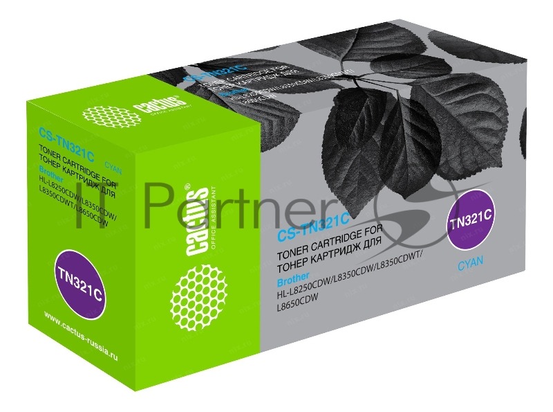 Картридж лазерный Cactus СS-TN321C голубой (25000стр.) для Konica Minolta bizhub C224/C224e/C284/C284e/C364