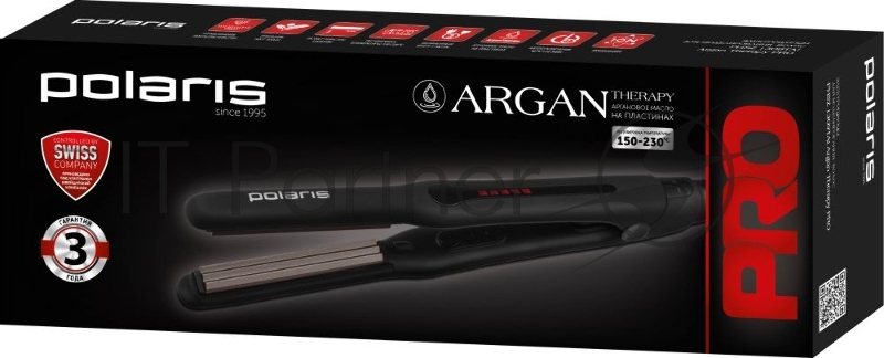 Щипцы Polaris PHSZ 1309TAi Argan Therapy PRO 38Вт макс.темп.:230С черный