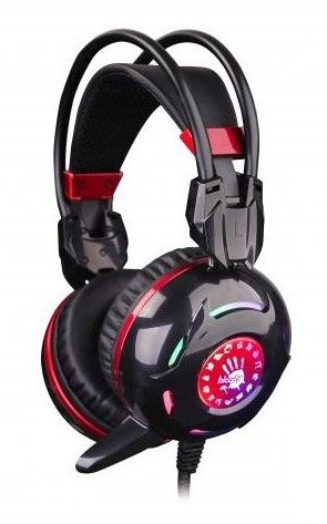Наушники с микрофоном A4 Bloody G300 черный/красный 2.2м мониторы оголовье (G300)