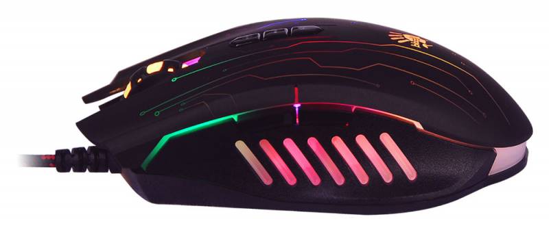 Мышь A4 Bloody Q82 черный/рисунок оптическая (3200dpi) USB игровая (8but)
