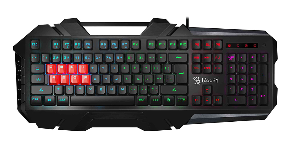 Клавиатура A4 B3590R механическая черный/серый USB Gamer LED