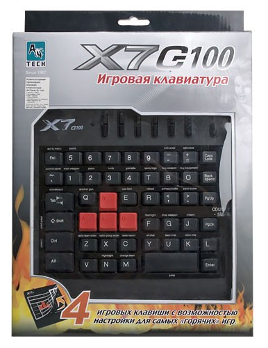 Игровой блок A4 X7-G100 черный USB Multimedia Gamer