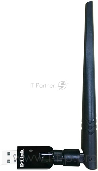 Сетевой адаптер WiFi D-Link DWA-172/RU/B1A AC600 USB 2.0 (ант.внеш.съем) 1ант.