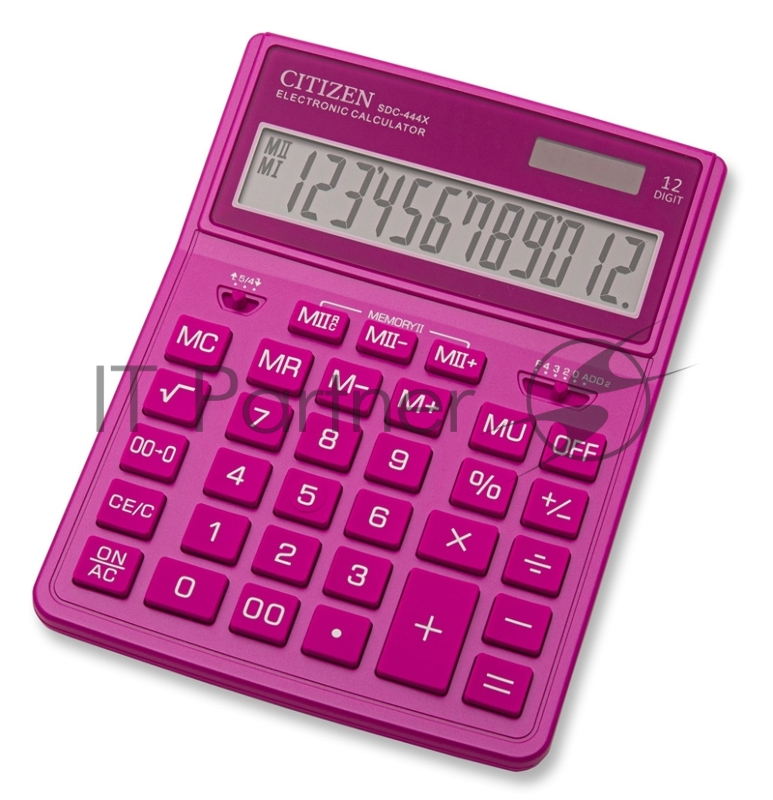 Калькулятор бухгалтерский Citizen SDC-444XRPKE розовый 12-разр.