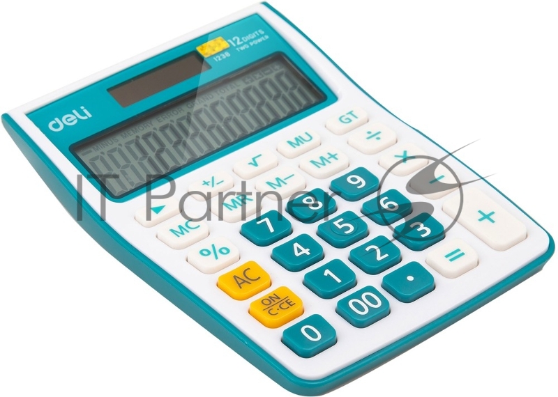 Калькулятор настольный Deli E1238/BLUE синий 12-разр.