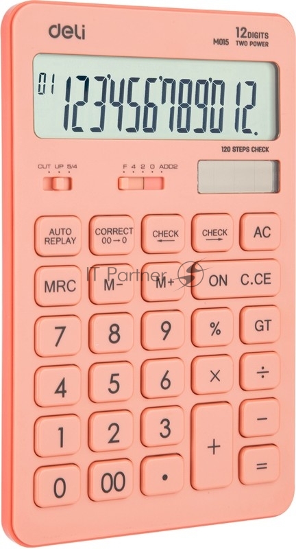 Калькулятор настольный Deli Touch EM01541 красный 12-разр.