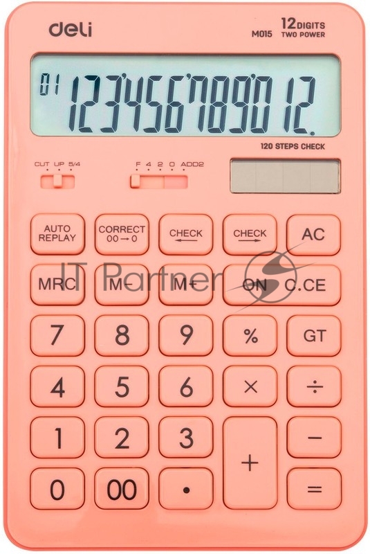 Калькулятор настольный Deli Touch EM01541 красный 12-разр.