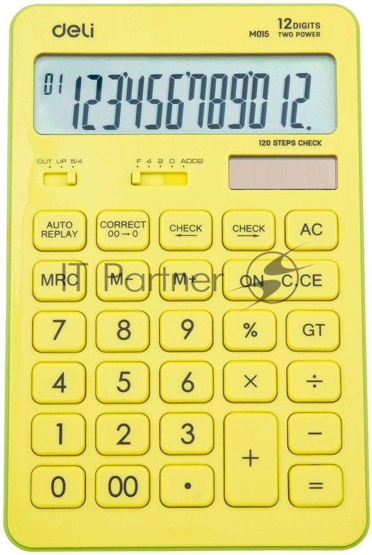 Калькулятор настольный Deli Touch EM01551 желтый 12-разр.