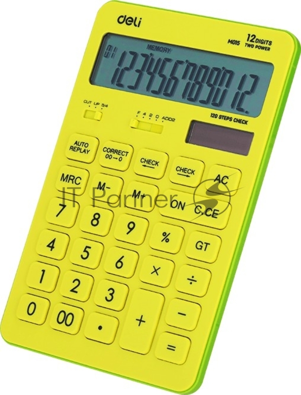 Калькулятор настольный Deli Touch EM01551 желтый 12-разр.