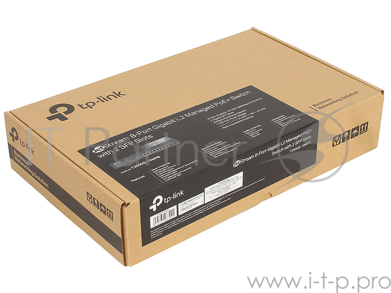 Сетевое оборудование TP-Link T2500G-10MPS JetStream 8-портовый гигабитный управляемый коммутатор PoE+ 2 уровня с 2 SFP-слотами