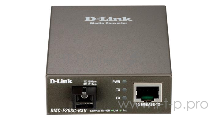 Сетевое оборудование D-Link DMC-F20SC-BXU/A1A WDM медиаконвертер с 1 портом 10/100Base-TX и 1 портом 100Base-FX с разъемом SC (ТХ: 1310 нм RX: 1550 нм) для одномодового оптического кабеля (до 20 км)