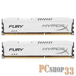 Модуль памяти Kingston DDR3 DIMM 16GB (PC3-15000) 1866MHz Kit (2 x 8GB) HX318C10FWK2/16 HyperX Fury White Series CL10