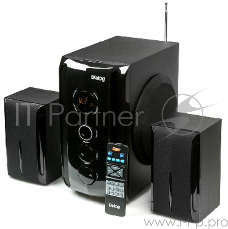Колонки Dialog Progressive AP-209 BLACK - акустические колонки 2.1, 30W+2*15W RMS,Bluetooth,FM,USB+SD reader