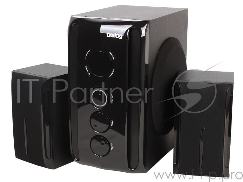 Колонки Dialog Progressive AP-209 BLACK - акустические колонки 2.1, 30W+2*15W RMS,Bluetooth,FM,USB+SD reader