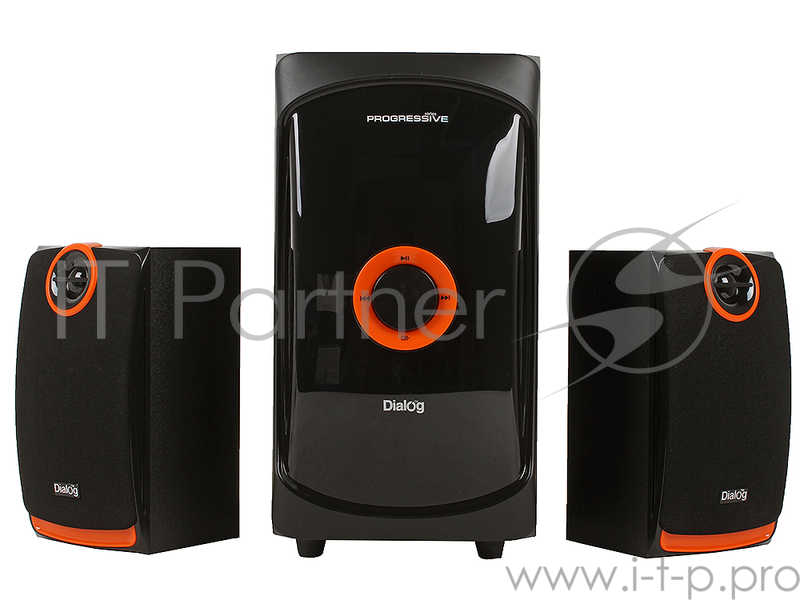 Колонки Dialog Progressive AP-200 BLACK { 2.1, 30W+2*15W RMS, USB+SD reader }