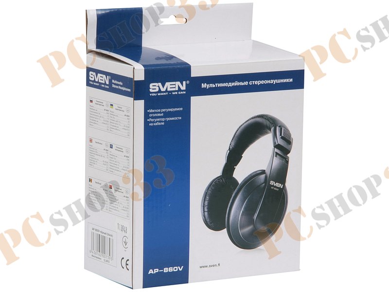 Наушники Sven AP-860V, с регулятором громкости