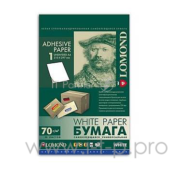 Бумага LOMOND 2100065 Универсальные этикетки Lomond белые/А4/105x48 мм/50 листов
