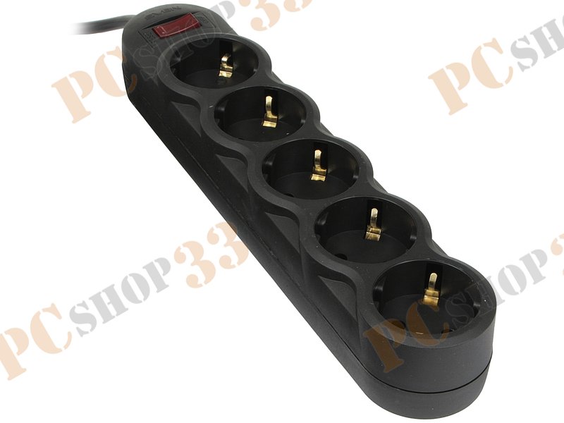 Сетевой фильтр на 5 розеток Sven SF-05L, черный (1.8м)