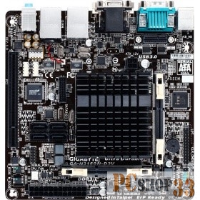 Мат. плата GIGABYTE GA-N3160N-D3V (Celeron N3160-1.60ГГц, 2xDDR3 SO-DIMM, M.2, SATA III, D-Sub, DVI, 2x1Гбит LAN, USB3.0, mini-ITX)