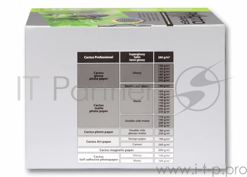 Бумага CACTUS CS-GA6180500 Фотобумага Cactus CS-GA6180500 глянцевая 10x15 180 г/м2 500 листов
