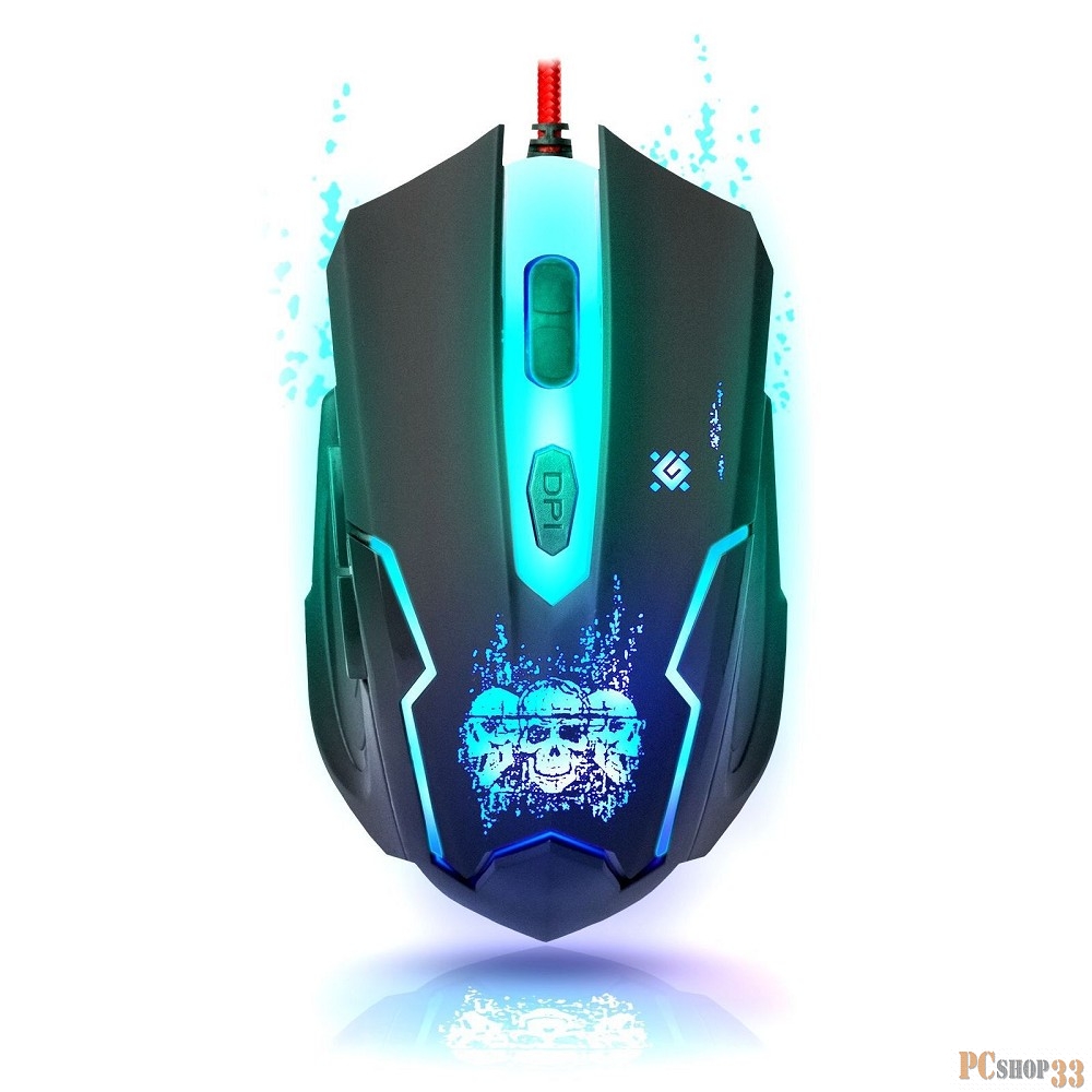 Мышь Defender Skull GM-180L 52180 {Проводная игровая мышь, оптика,6кнопок,800-3200dpi}
