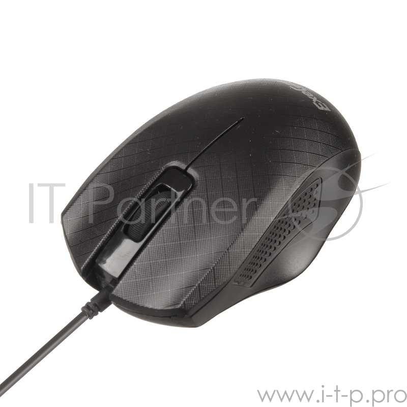 Мыши Exegate EX264100RUS Мышь Exegate SH-9027 black, optical, 3btn/scroll, 1000dpi, USB, шнур 1,5м., Color box