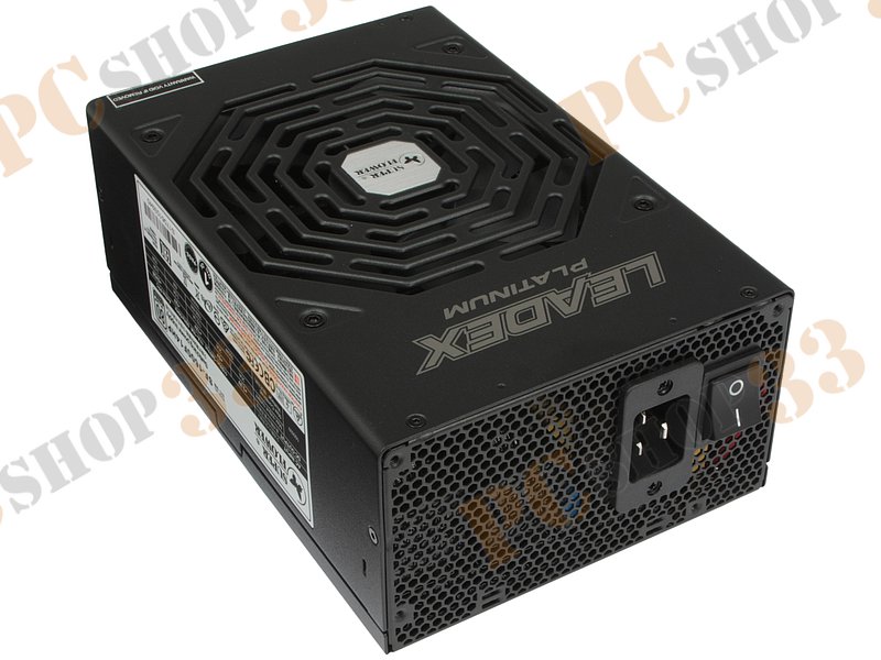 Блок питания 1600Вт Super Flower Leadex Platinum SF-1600F14HP ATX12V V2.32 (24+4/8+6+6/8pin, вентилятор d140мм) + кабель питания EURO (1.4м)