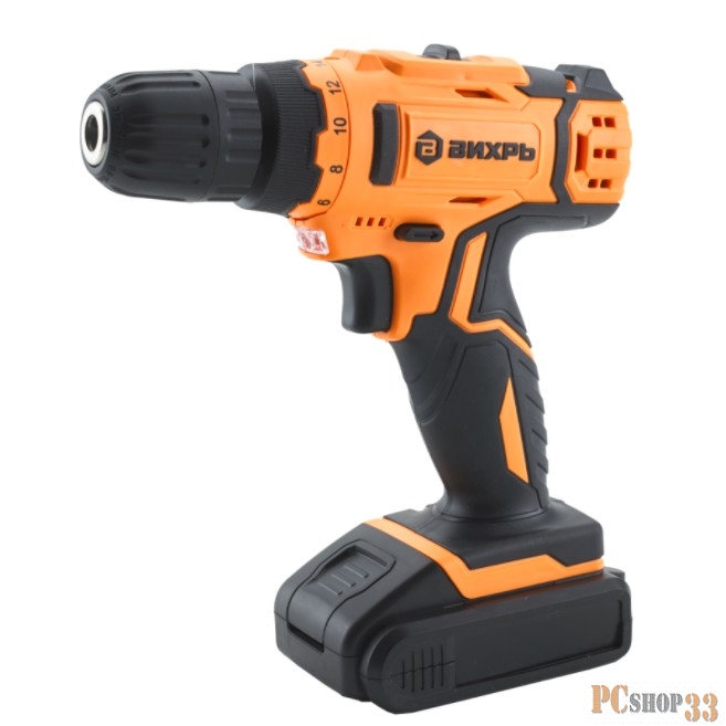 Дрель-шуруповерт Вихрь ДА-18Л-2КА аккум. патрон:быстрозажимной
