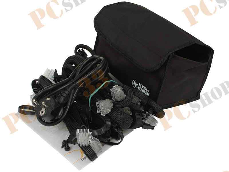 Блок питания 1000Вт Super Flower Leadex II Gold SF-1000F14EG ATX12V V2.32 (20/24+4/8+6/8+8pin, вентилятор d135мм) + кабель питания EURO (1.4м)